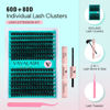 Picture of VAVALASH Lash Clusters Kit 60D+80D 10-16mm Cluster Lashes Wispy Volume Individual Lashes, Lash Bond and Seal Glue, Lash Tweezer for DIY Lash Extension at Home (60D+80D-10-16MIX-KIT)