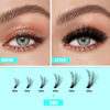 Picture of VAVALASH Lash Extensions 50D Lash Clusters 10-20mm Individual Thick Eyelash Extension Wispy Volume Clusters DIY Lashes at Home (50D-10-20mm）