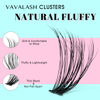 Picture of VAVALASH Lash Clusters 40D Volume Individual Lashes Wispy Lash Extensions DIY Cluster Lashes Individual False Lashes DIY Lashes at Home (40D,10-20MIX)