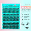 Picture of VAVALASH Lash Clusters Extensions Kit 300Pcs 3 Styles 20D 30D 40D-0.07-8-16MM Cluster Lashes Wispy DIY Individual Lashes, Lash Bond and Seal, Lash Tweezer for DIY at Home (20D+30D+40D-Kit)