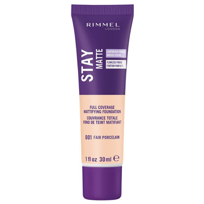 Picture of Rimmel London Stay Matte Liquid Mousse - 001 Fair Porcelain - Foundation, Lightweight, Shine Control, Oil-Free, 1oz