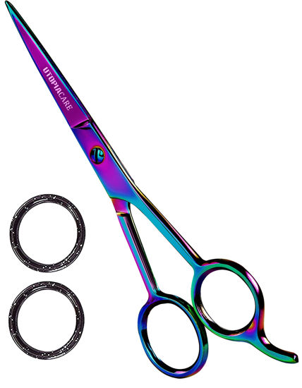 Picture of Utopia Care Hair Cutting and Hairdressing Scissors 6.5 Inch, Premium Stainless Steel shears with smooth Razor & Sharp Edge Blades, for Salons, Men & Women, Kids, Adults, & Pets - Rainbow