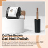 Picture of modelones Gel Nail Polish, 15ML Caramel Coffee Brown Gel Polish Soak Off LED Neutral Nude Brown Color Nail Gel Polish, Salon DIY Nail Art Manicure at Home Gift for Women Holiday, 0.5 fl oz.