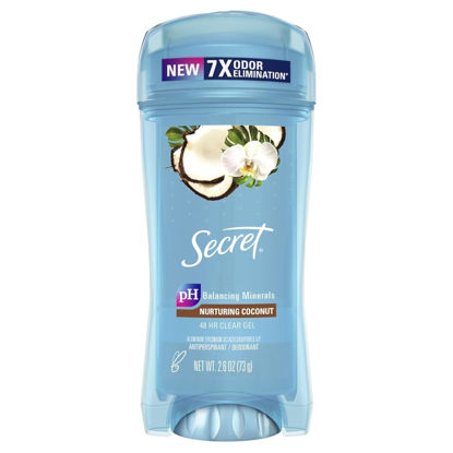 Picture of Secret Fresh Clear Gel Antiperspirant and Deodorant for Women, Coconut Scent, 2.6 oz