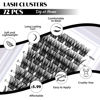 Picture of Lash Clusters 72 PCS Individual Lashes 10-16mm Eyelash Clusters D Curl Mixed Cluster Eyelash Extensions Natural Wispy Cluster Lashes Beginner Reusable Eyelash Extension Lasting Lash(DV02-MIX)