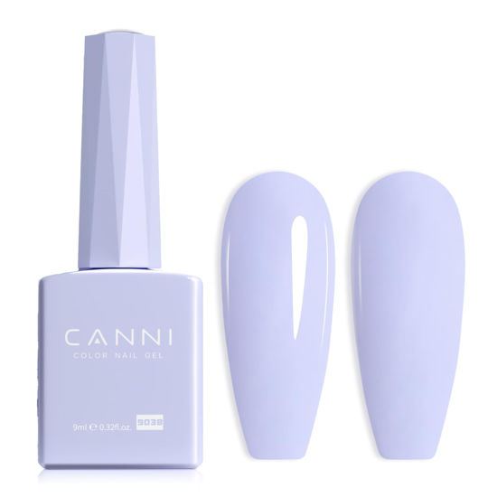 Picture of CANNI Lavender Purple Gel Nail Polish, 1Pcs Pastel Purple Gel Polish Light Purple Color Nail Polish Gel High Gloss Soak Off U V Gel Nail French Nail Manicure Salon DIY