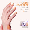 Picture of CANNI Creamy Orange Gel Nail Polish, 1Pcs Nude Gel Polish Pastel Orange Summer Color Nail Polish Gel High Gloss Soak Off U V Gel Nail French Nail Manicure Salon DIY