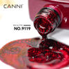 Picture of CANNI Glitter Red Gel Nail Polish, 1Pcs Dark Burgundy Red Gel Polish Sparkle Bright Red Color Nail Polish Gel High Gloss Soak Off U V Gel Nail French Nail Manicure Salon DIY