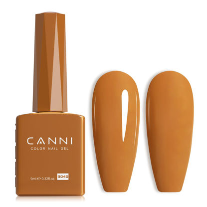 Picture of CANNI Brown Gel Nail Polish, 1Pcs Brown Fall Winter Gel Polish Color Nail Polish Gel High Gloss Soak Off U V Gel Nail French Nail Manicure Salon DIY