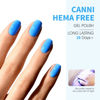 Picture of CANNI Blue Gel Nail Polish, 1Pcs Bright Blue Gel Polish Light Blue Color Nail Polish Gel High Gloss Soak Off U V Gel Nail French Nail Manicure Salon DIY