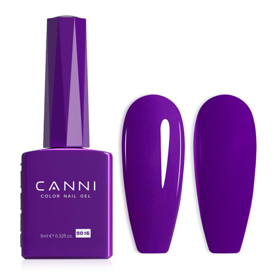 Picture of CANNI Purple Gel Nail Polish, 1Pcs Dark Purple Gel Polish Deep Purple Color Nail Polish Gel High Gloss Soak Off U V Gel Nail French Nail Manicure Salon DIY