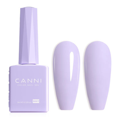 Picture of CANNI Lavender Purple Gel Nail Polish, 1Pcs Light Purple Gel Polish Pastel Purple Color Nail Polish Gel High Gloss Soak Off U V Gel Nail French Nail Manicure Salon DIY