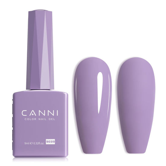 Picture of CANNI Lavender Purple Gel Nail Polish, 1Pcs Light Purple Gel Polish Pastel Purple Color Nail Polish Gel High Gloss Soak Off U V Gel Nail French Nail Manicure Salon DIY