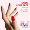 Picture of CANNI Red Gel Nail Polish, 1Pcs Bright Red Gel Polish Neon Red Orange Color Nail Polish Gel High Gloss Soak Off U V Gel Nail French Nail Manicure Salon DIY