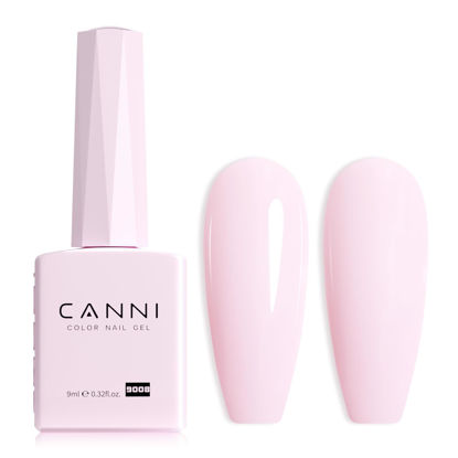 Picture of CANNI Light Pink Gel Nail Polish, 1Pcs Baby Pink Gel Polish Soft Pale Pink Color Nail Polish Gel High Gloss Soak Off U V Gel Nail French Nail Manicure Salon DIY