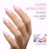 Picture of CANNI Light Pink Gel Nail Polish, 1Pcs Baby Pink Gel Polish Soft Pale Pink Color Nail Polish Gel High Gloss Soak Off U V Gel Nail French Nail Manicure Salon DIY