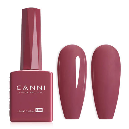 Picture of CANNI Red Gel Nail Polish, 1Pcs Red Gel Polish Red Color Nail Polish Gel High Gloss Soak Off U V Gel Nail French Nail Manicure Salon DIY