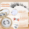 Picture of ALICROWN Magnetic Eyelashes with Applicator Natural Lashes Magnetic False Eyelashes No Glue Needed Strip Lashes Cat Eye Wispy Eyelashes Durable 1 Pair Magnetic Lashes