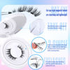 Picture of ALICROWN Magnetic Eyelashes Fluffy False Eyelashes No Glue Needed Magnetic Lashes Natural Strip Eye Lashes 1 Pair Cat Eye Magnetic Fake Eyelashes Durable Fake Lashes with Applicator