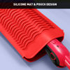 Picture of ZAXOP Resistant Silicone Mat Pouch for Flat Iron, Curling Iron,Hot Hair Tools (Red)