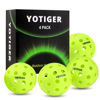 Picture of YOTIGER Pickleball Balls, 4 Pack 40 Holes Outdoor Pickleball Balls, High Visibility and Bounce, Stylish and Durable Pickleball Balls for All Style Pickleball Paddles & All Skill Levels