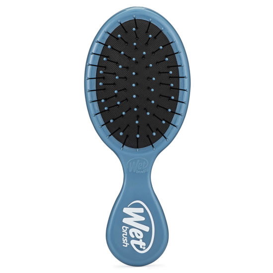 Picture of Wet Brush Mini Detangler Hair Brush, Elemental Blue - Detangling Travel Hair Brush - Ultra-Soft IntelliFlex Bristles Glide Through Tangles with Ease - Pain-Free - All Hair Types