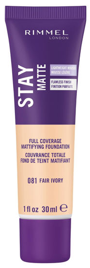 Picture of Rimmel London Stay Matte Liquid Mousse - 081 Fair Ivory - Foundation, Lightweight, Shine Control, Oil-Free, 1oz