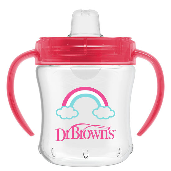 Picture of Dr. Brown's Transition Sippy Cup with Soft Spout - Pink - 6oz - 6m+