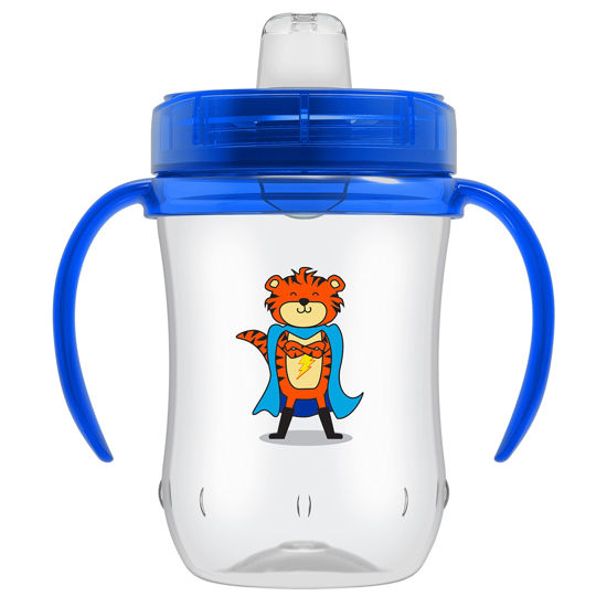 Picture of Dr. Brown's Milestones Soft Spout Sippy Cup with Handles - Blue - 9oz - 9m+