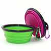 Picture of Dog Bowl Pet Collapsible Bowls, 2 Pack Collapsible Dog Water Bowls for Cats Dogs, Portable Pet Feeding Watering Dish for Walking Parking Traveling with 2 Carabiners (Small, Green+Purple)