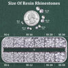 Picture of Resin Rhinestones for Crafting with B7000 Jewelry Glue, 1 Box Clear Flatback Crystals with 3Pcs 10ml Glue for Bedazzling Crafts DIY Nail Art Makeup，Non Hotfix Gems for Clothing Shoes