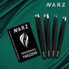 Picture of NARZ 4Pcs Professional Tweezers for Women Facial Hair Stainless Steel Precision Tweezers for Ingrown Hair Eyebrow Tweezer for Men & Women (Black Set)