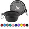 Picture of Collapsible Dog Bowls for Travel, 2-Pack Dog Portable Water Bowl for Dogs Cats Pet Foldable Feeding Watering Dish for Traveling Camping Walking with 2 Carabiners, BPA Free