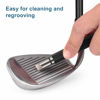 Picture of Bulex Golf Club Groove Sharpener, Re-Grooving Tool and Cleaner for Wedges & Irons - Generate Optimal Backspin - Suitable for U & V-Grooves