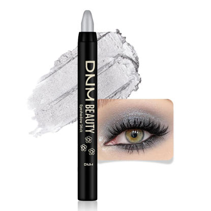 Picture of evpct Silver Shimmer Cream Eye Shadow Brightener Sticks Set for Eyes, Silver Shimmery Matte Pencil Eye shadow Applicator Stick Pen Palette Makeup Waterproof sombras en crema para ojos 16#