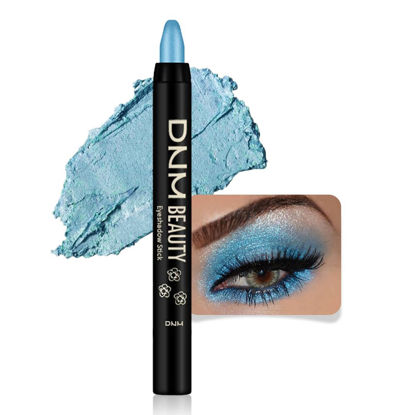 Picture of evpct Dazzling Blue Shimmer Cream Eye Shadow Brightener Sticks Set for Eyes, Blue Shimmery Matte Pencil Eye shadow Applicator Stick Pen Palette Makeup Waterproof sombras en crema para ojos 11#