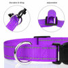 Picture of TagME Reflective Nylon Dog Collars, Adjustable Classic Dog Collar with Quick Release Buckle for Puppy, Purple, 3/8" Width