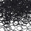 Picture of Hicarer Pack of 2000 Mini Rubber Bands Black Soft Hair Elastics Braiding Bands for Small Dreadlocks, Wedding Hairstyle and More