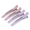 Picture of AIMIKE 4pcs Hair Clips for Styling Sectioning, No Crease Duck Billed Hair Clips with Silicone Band, Hair Styling Clips, Hair Roller Clips, Salon Hair Sectioning Clips, Hair Cutting Clips, Morandi