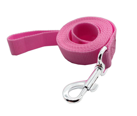 Picture of Strong Durable Nylon Dog Training Leash, Traction Rope, 4Ft /5 Foot /6 Feet Long, 3/4 Inch 1 Inch Wide, for Small and Medium Dogs (5/8'' x 6 FT, Pink)