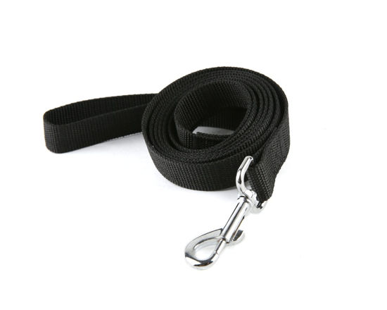 Picture of Nylon Dog Training Leash, Traction Rope, 4Ft /5 Foot /6 Feet Long, 5/8 inch 3/4 Inch 1 Inch Wide, for Small and Medium Dogs (5/8'' x 4 FT, Black)