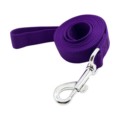 Picture of Strong Durable Nylon Dog Training Leash, Traction Rope, 4Ft /5 Foot /6 Feet Long, 5/8 inch 3/4 Inch 1 Inch Wide, for Small and Medium Dogs (5/8'' x 6 FT, Purple)