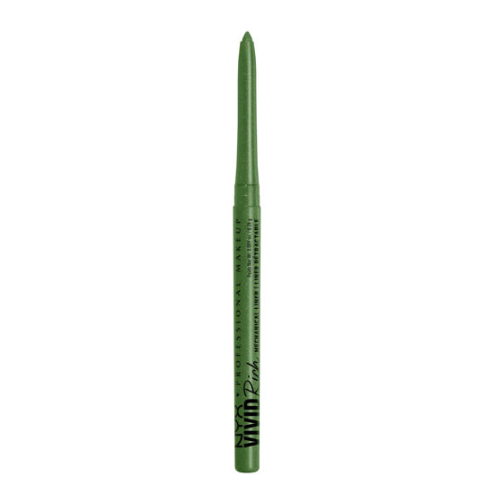 Picture of NYX PROFESSIONAL MAKEUP Mechanical Eye Pencil, Vivid Rich Mechanical, Creamy Retractable Eyeliner - It's Giving Jade, Olive Green Eyeliner