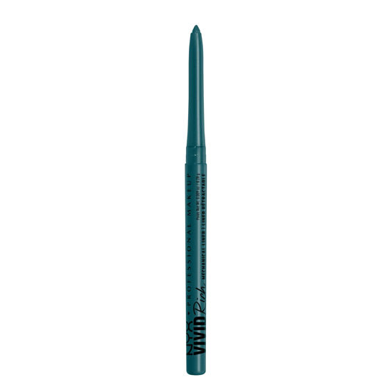 Picture of NYX PROFESSIONAL MAKEUP Mechanical Eye Pencil, Vivid Rich Mechanical, Creamy Retractable Eyeliner - Aquamarine Dream, Aqua Green Eyeliner