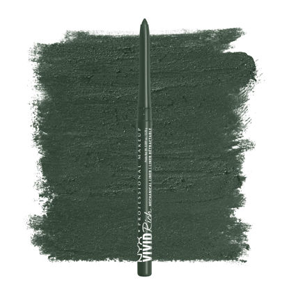 Picture of NYX PROFESSIONAL MAKEUP Mechanical Eye Pencil, Vivid Rich Mechanical, Creamy Retractable Eyeliner - Emerald Empire, Emerald Green Eyeliner