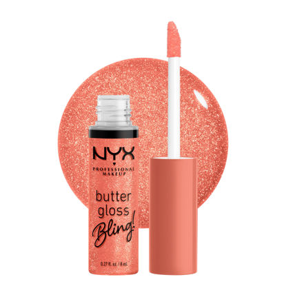 Picture of NYX PROFESSIONAL MAKEUP Butter Gloss Bling Lip Gloss, Non Sticky and Shiny Vegan Lip Makeup - Dripped Out