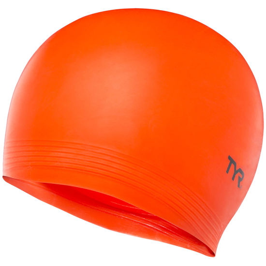 Picture of TYR Unisex Adult Black Cap, Florescent Orange