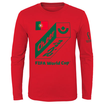 Picture of Outerstuff Mens FIFA World Cup Penalty Long Sleeve Tee, Red, XX-Large