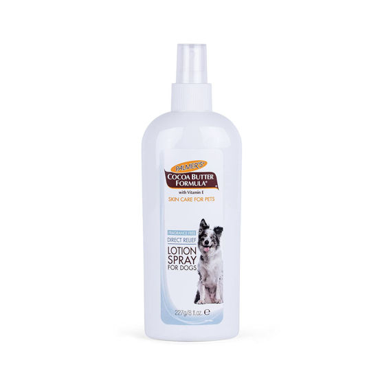 Picture of Palmer's for Pets Cocoa Butter Formula Direct Relief Lotion Spray for Dogs with Vitamin E | Fragrance Free Dog Lotion for Dry Itchy Skin Spray On Lotion for Dogs - 8 oz (FF15584)