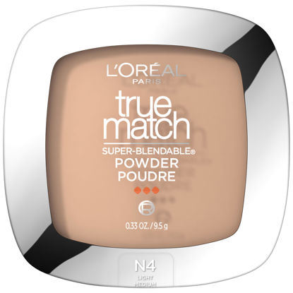 Picture of L'Oreal Paris True Match Super Blendable Oil Free Foundation Powder, N4 Light Medium, 0.33 oz, Packaging May Vary